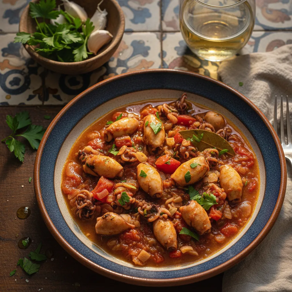 Choquinhos Guisados à Minhota