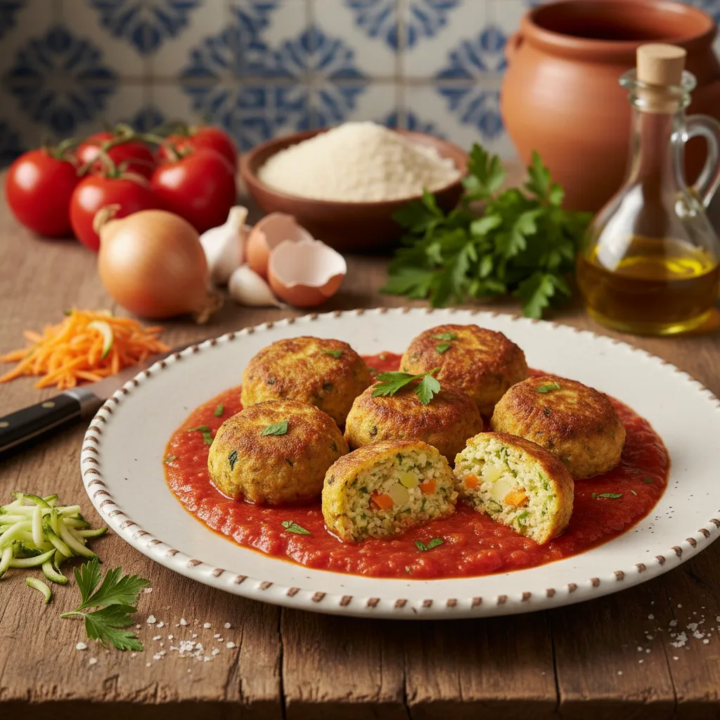 Almondegas de Legumes com Molho de Tomate Caseiro