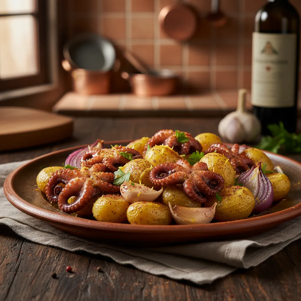 Polvinhos Assados no Forno com Batatas