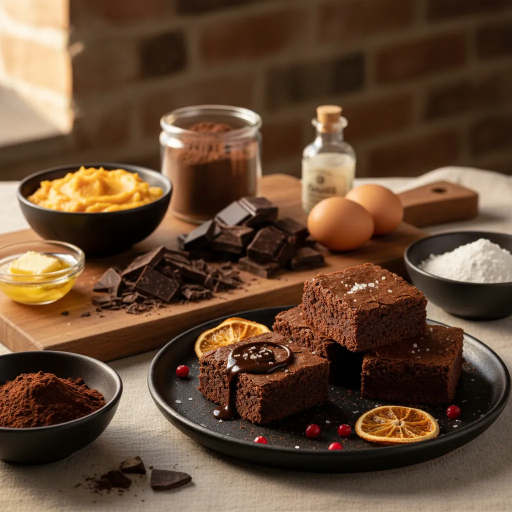 Brownies de Batata Doce e Chocolate Negro