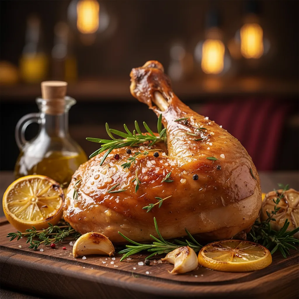 Perna de Peru Assada com Alecrim