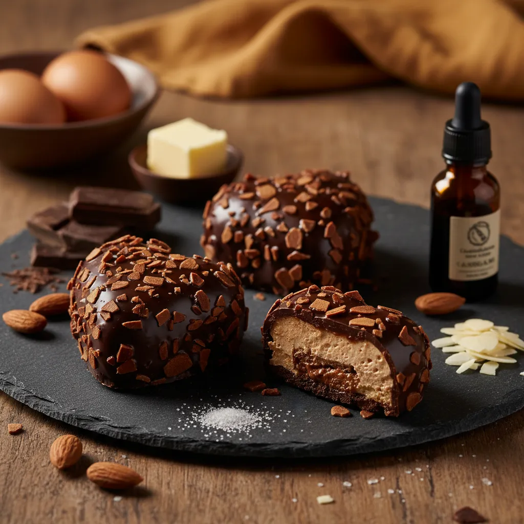 Corações de Chocolate com Amêndoa