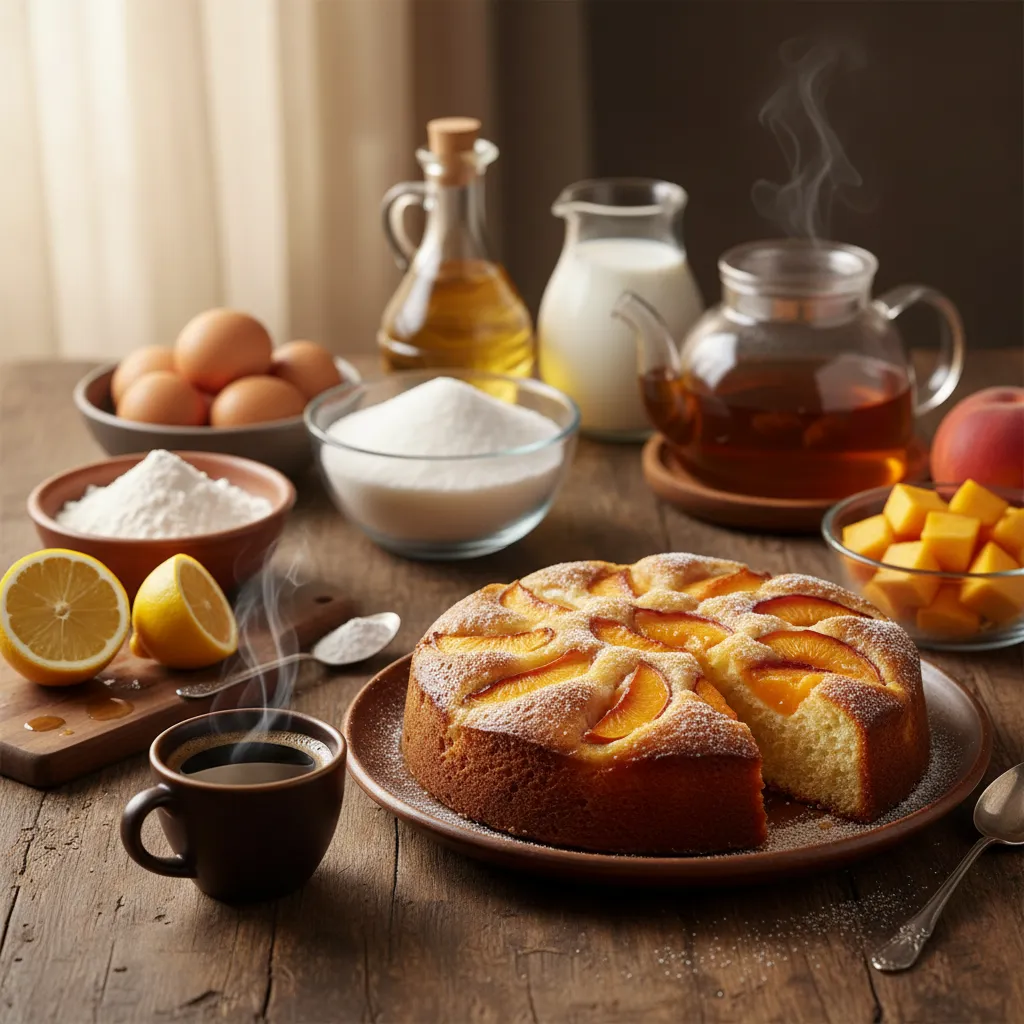 Bolo Simples de Pêssego