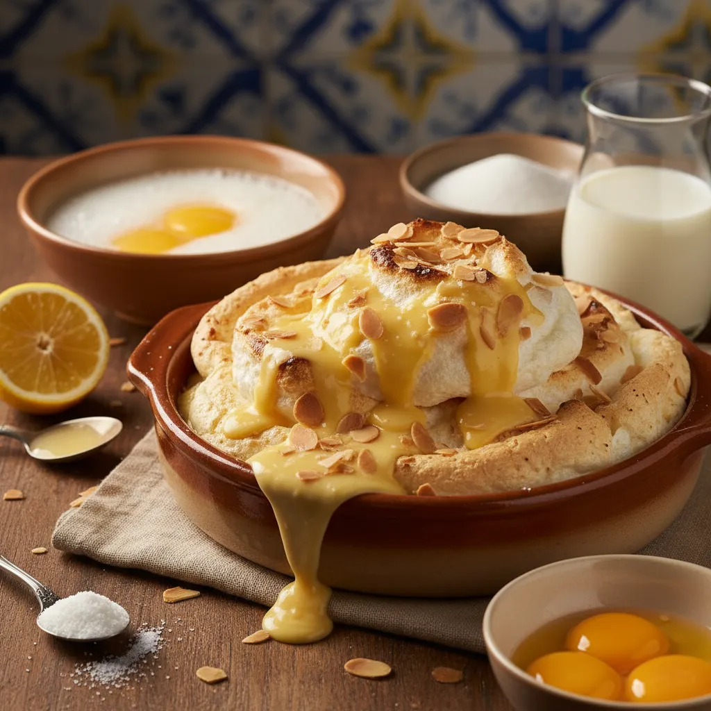 Farofias no Forno com Creme de Ovos e Amêndoa