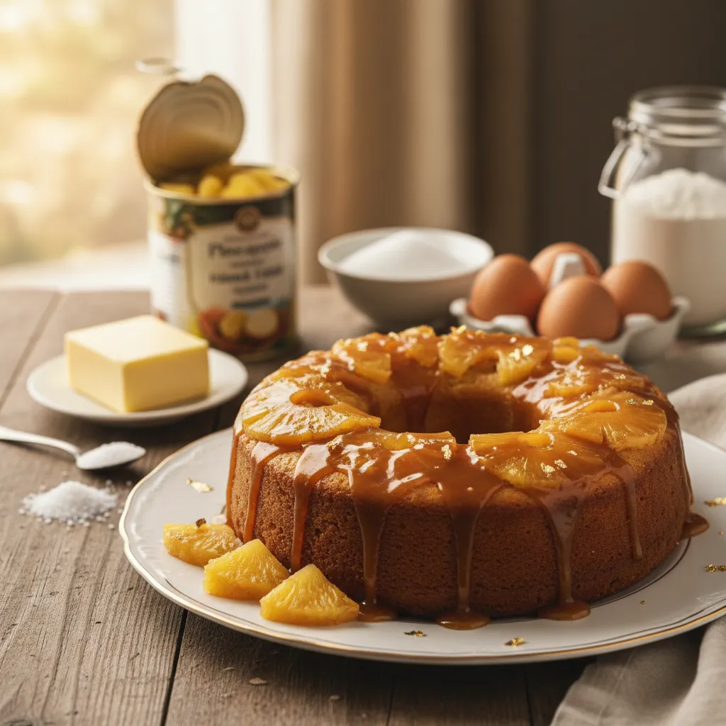 Bolo de Ananás e Caramelo
