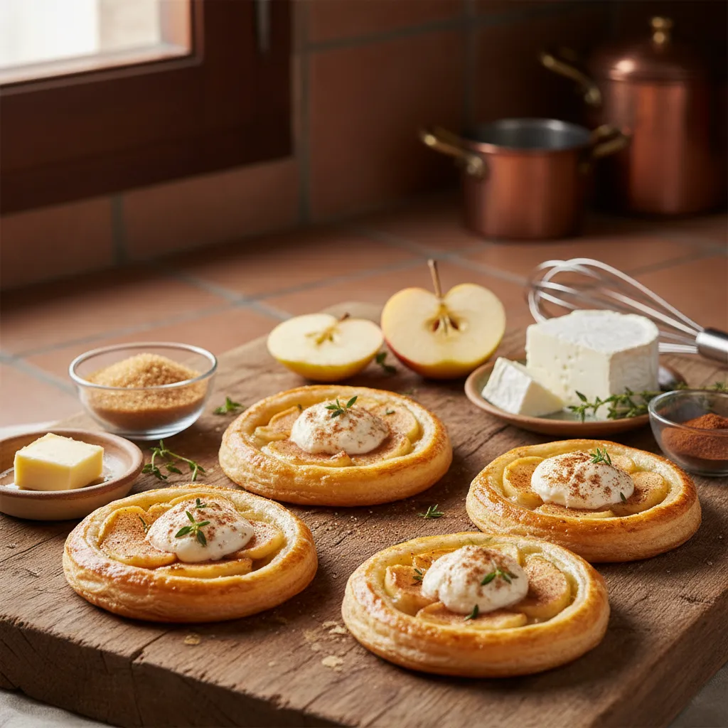 Tarteletes de Maçã e Queijo de Cabra