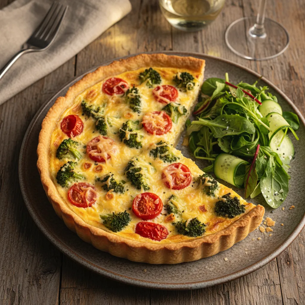 Quiche de Tomate e Brócolos